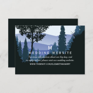 Carte D'accompagnement Blue Woodland Forest, site Mariage russe