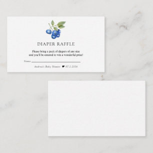 Carte D'accompagnement Blueberry   Baby shower doux
