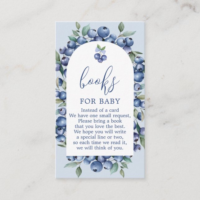 Carte D'accompagnement Blueberry Books for Baby Request Card (Devant)