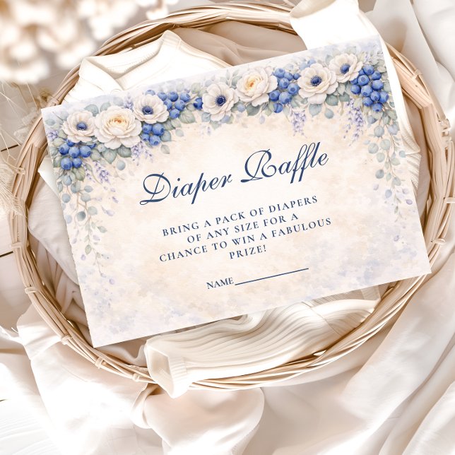 Carte D'accompagnement Blueberry Cottage Garden Diapper Raffle (Créateur téléchargé)