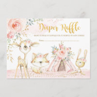 Blush Boho Tribal Woodland Animaux Déchets