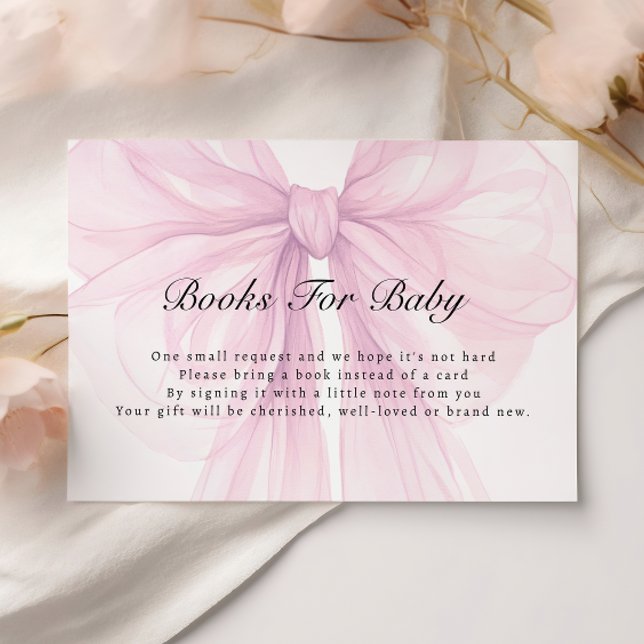 Carte d'accompagnement Blush Bow Books for Baby (Créateur téléchargé)