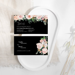 Carte D'accompagnement Blush Floral Black Mariage Website