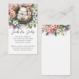 Carte D'accompagnement Blush Pink floral lapin Baby shower Demande de rés
