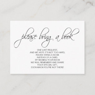 Carte D'accompagnement Blush Rose Girl Apporter un Baby shower de livre I