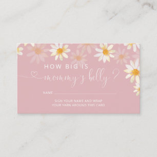 Carte D'accompagnement Blush rose How Big is Mommy's Belly Encape Card