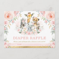 Blush Safari Jungle Baby Girl Douche Déchets Raffl