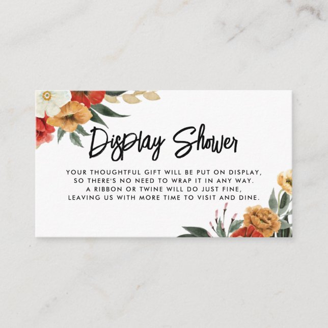 Carte D'accompagnement Bohème Anémone Aquarelle Affichage Botanique de Do (Devant)