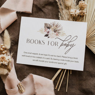 Carte D'accompagnement Bohème Aquarelle Floral Livres Pour Baby shower