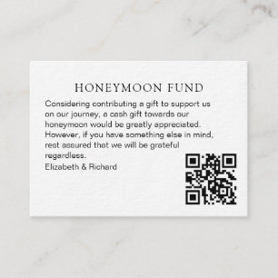 Carte D'accompagnement Bohème Floral Mariage Honal Fund QR Code