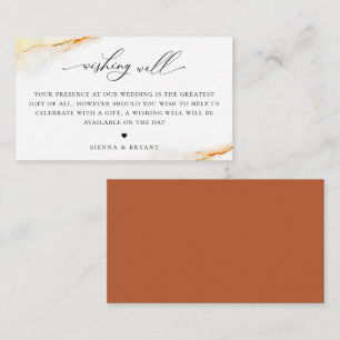 Carte D'accompagnement Bohemian Desert Watercolor Mariage Wishing well