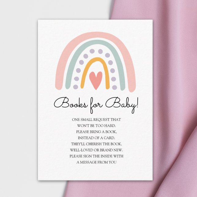 Carte D'accompagnement Bohemian Pastel Rainbow Baby Shower for a Girl (Créateur téléchargé)