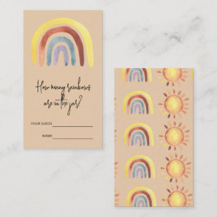 Carte D'accompagnement Boho Aquarelle Combien d'arcs-en-ciel sont dans le