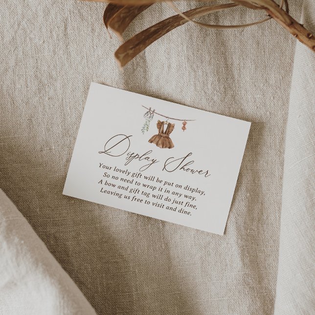 Carte D'accompagnement Boho Aquarelle Vêtements pour bébé Affichage Douch (Créateur téléchargé)