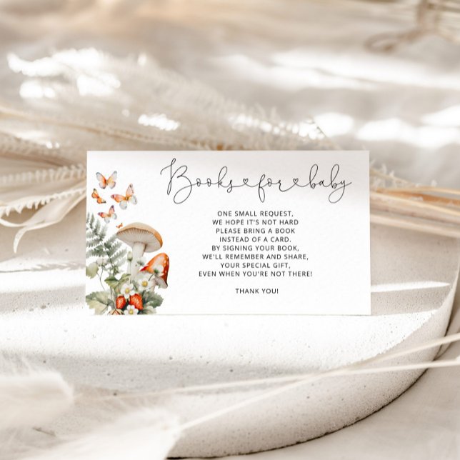 Carte D'accompagnement Boho automne bois livres de champignons pour bille (Créateur téléchargé)