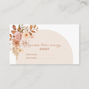 Carte D'accompagnement Boho automne devinez combien de baisers jeu nuptia