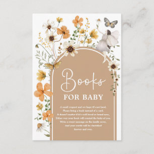 Carte D'accompagnement Boho Automne Fairy Fleur sauvage Livres pour Baby 