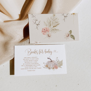Carte D'accompagnement Boho automne livres citrouilles pour l'enclos pour