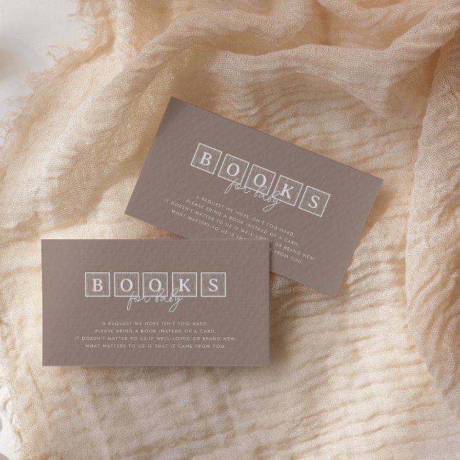 Carte D'accompagnement Boho Baby Blocks Livres neutres pour bébé (Créateur téléchargé)