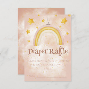 Carte D'accompagnement Boho Baby shower magique arc-en-ciel étoile d'or p