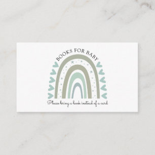 Carte D'accompagnement Boho Blue Aquarelle Rainbow Livres Pour Bébé