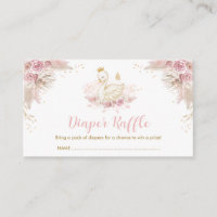 Boho Blush Rose Swan Princesse Chevalier Raffle Ba