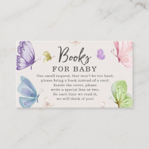 Carte D'accompagnement Boho Butterfly Baby showers Livres pour Baby Card