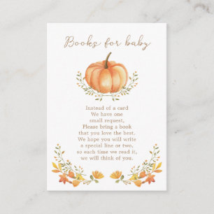 Carte D'accompagnement Boho Citrouille Fall Foliing Livres Pour Bébé