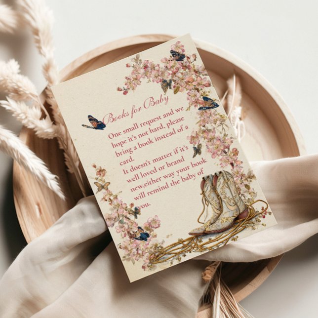 Carte D'accompagnement Boho Cowgirl Boots Livres pour bébé (Créateur téléchargé)