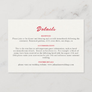 Carte D'accompagnement Boho de Bourgogne Rose Floral Pampas Mariage