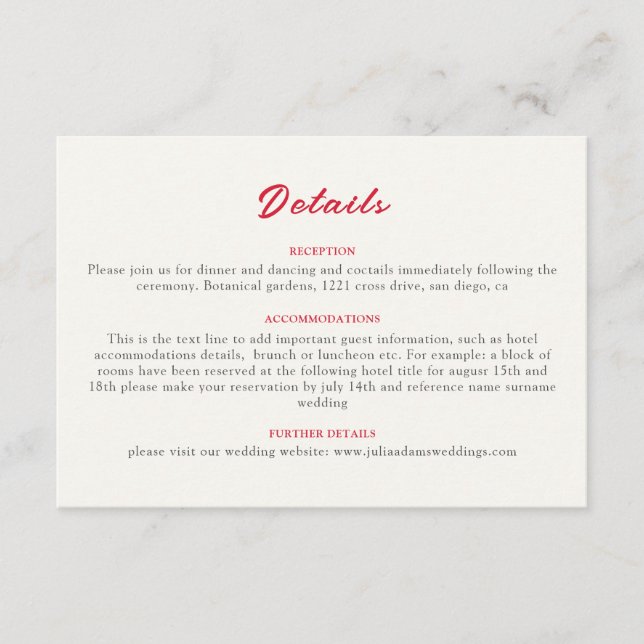 Carte D'accompagnement Boho de Bourgogne Rose Floral Pampas Mariage (Devant)