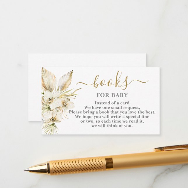 Carte D'accompagnement Boho Desert Books for Baby Card (Devant/Arrière en situation)