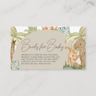 Carte D'accompagnement Boho Dinosaur Baby shower Livres pour bébé