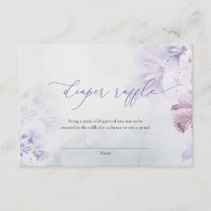 Carte D'accompagnement Boho Dusty fleurs de printemps violet tombole de l