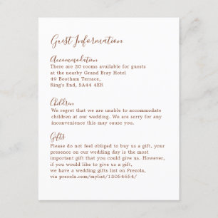 Carte D'accompagnement Boho Earthy Botanical Elegant Ivory Invité