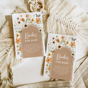 Carte D'accompagnement Boho Fall Fleur sauvage Meadow Books for Baby