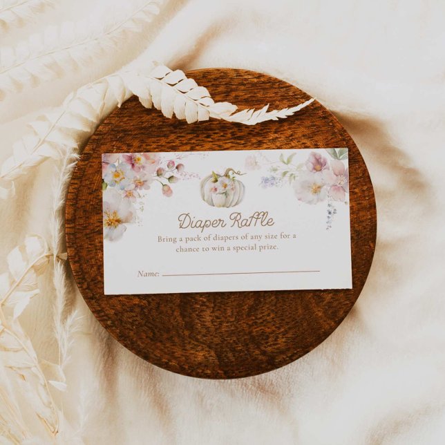 Carte D'accompagnement Boho Fall Girl Baby shower Déchets Raffle (Créateur téléchargé)