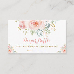 Carte D'accompagnement Boho féminin rougissent baby shower rose floral de