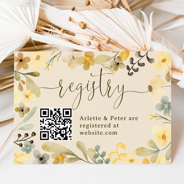 Carte D'accompagnement Boho floral automne chic registre nuptiale douche (Boho floral autumn chic registry bridal shower enclosure card)