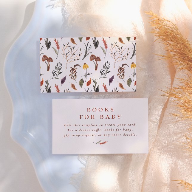 Carte D'accompagnement Boho Floral Fall Watercolor Baby shower (Créateur téléchargé)