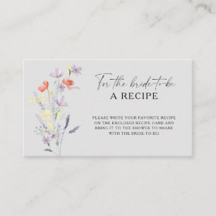 Carte D'accompagnement Boho Floral Recette pour que la mariée soit