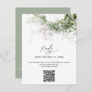 Carte D'accompagnement Boho Green Mariage en ligne RSVP