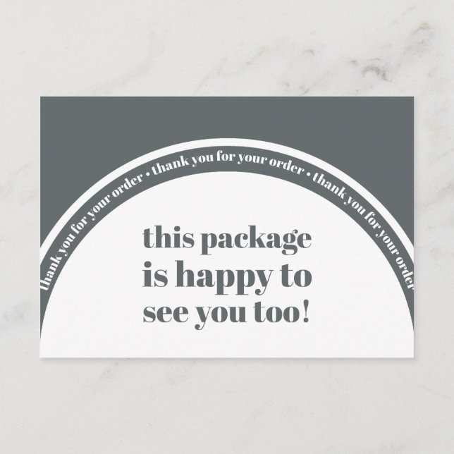 Carte D'accompagnement Boho Green Sage Merci Order Small Business (Dos)