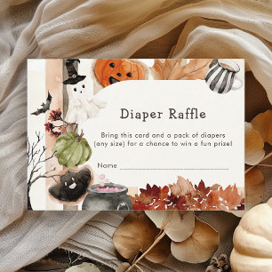 Carte D'accompagnement Boho Halloween Ghost Citrouille Diaper Raffle