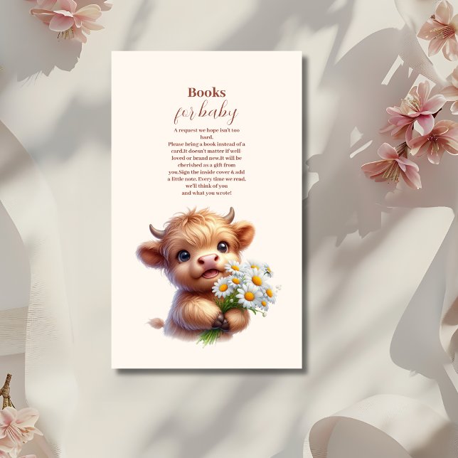 Carte D'accompagnement Boho Holy Cow Highland Cow Baby Books for Baby (Créateur téléchargé)