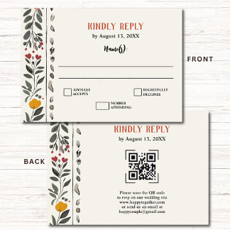 Carte D'accompagnement Boho Letterpress Style Skeleton Tarot Wedding RSVP