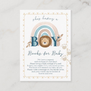 Carte D'accompagnement Boho Lion Cub Livres pour Baby Encape Card