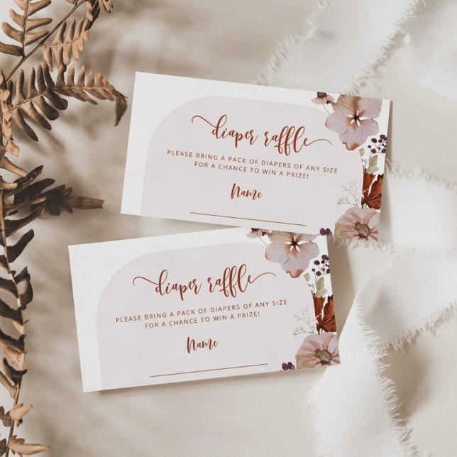 Carte D'accompagnement Boho Little citrouille billet de tirage au sort (Créateur téléchargé)