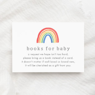 Carte D'accompagnement Boho Neutre Genre Rainbow Livres Pour Bébé