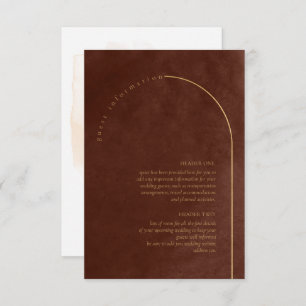 Carte D'accompagnement Boho Oasis Mariage Détails Umber ID959